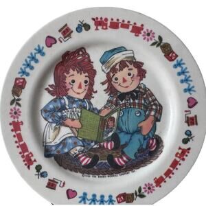 Vintage 1969 Raggedy Ann & Andy Plate – Oneida Deluxe 3119 – Collectible Decor